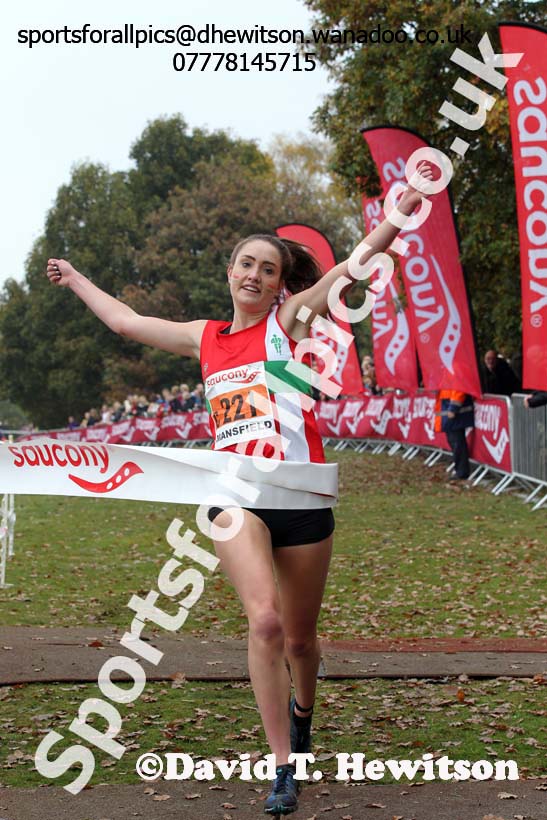 Junior women, National Cross Country Relays, Berry Park, Mansfield. Photo: David T. Hewitson/Sports for All Pics